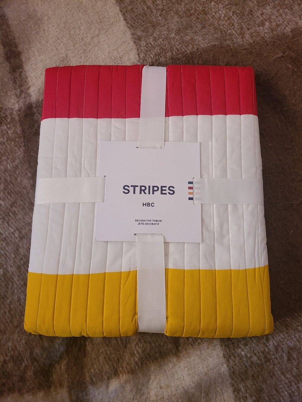Hudson's Bay Company Stripes Cotton Quilted Throw